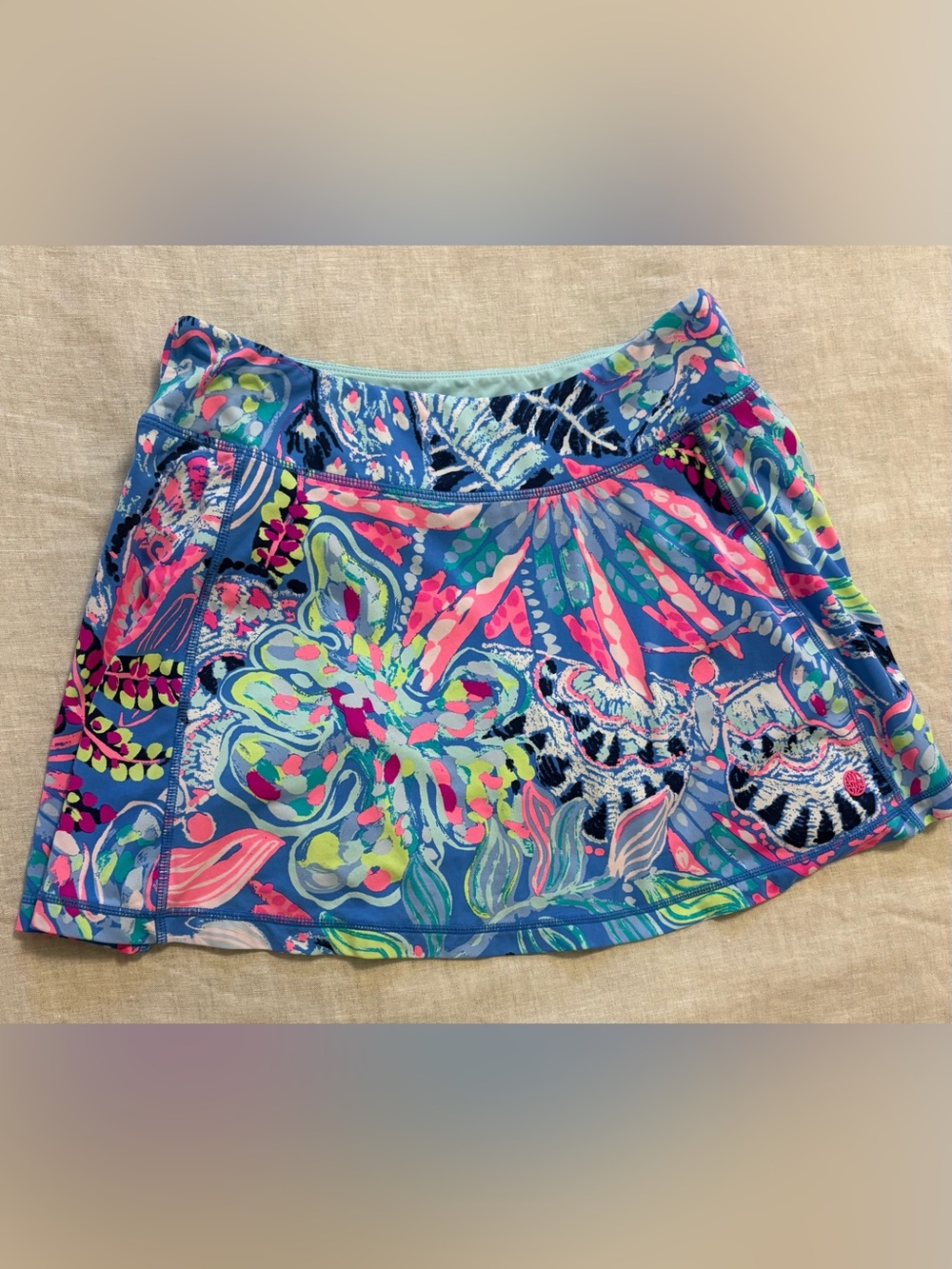 Lilly Pulitzer Luxletic Aida Skort Small Blue Pink Floral
